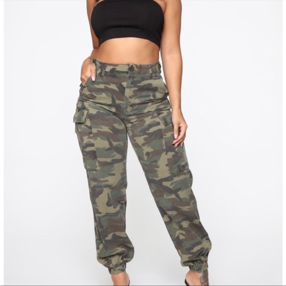Fashion Nova Pants & Jumpsuits Fashion Nova Camo Cargo Pants Poshmark